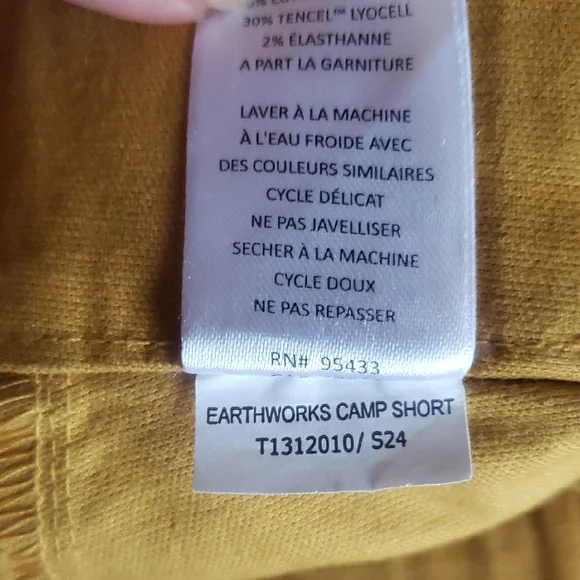 Toad&Co Women's High Waist Yellow Shorts - Picture 5 of 7